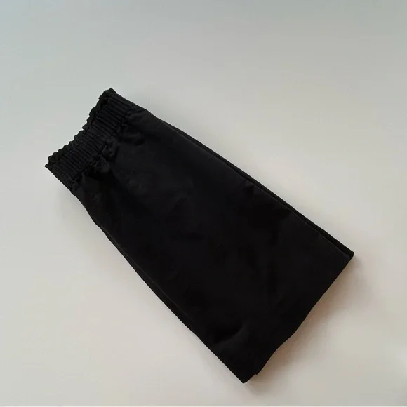 J. Crew Linen Blend Smocked A-Line Skirt, Solid Black Skirt Size: 4 - Picture 6 of 6